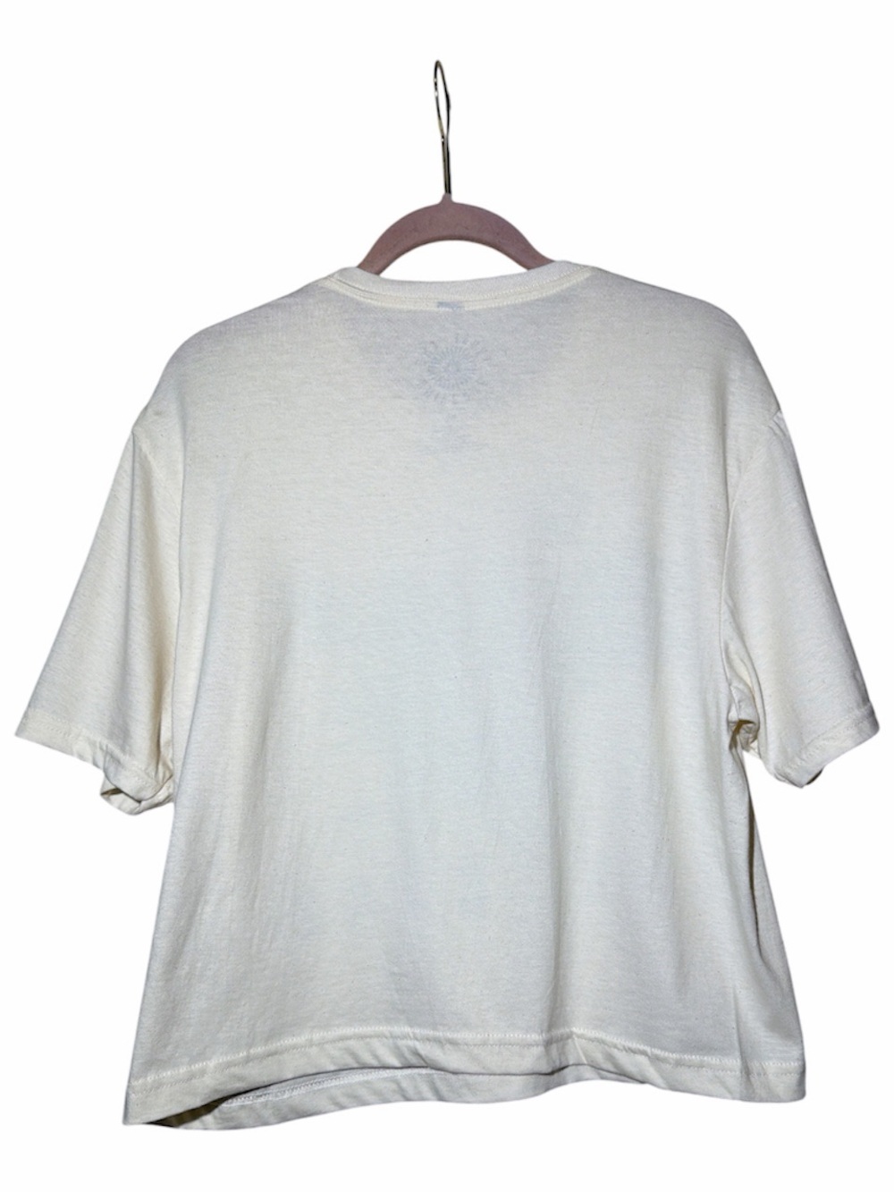 Van Gogh Blue Iris Crop Tee — Cream & Blue, Medium NWOT - Picture 2 of 4